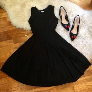 Black knit cocktail dress